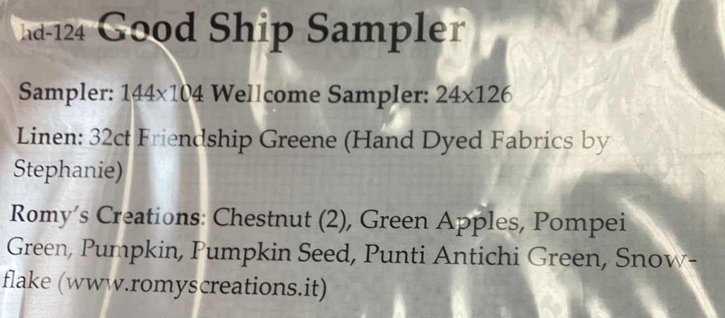 Good Ship Sampler by Hands on Design hd124