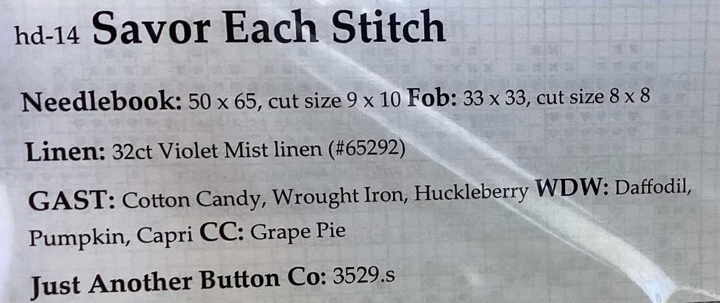 Savor Each Stitch by Hands on Design hd14