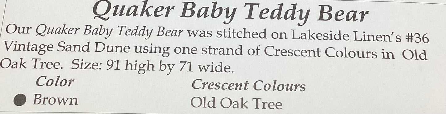 Quaker Teddy Bears by The Workbasket