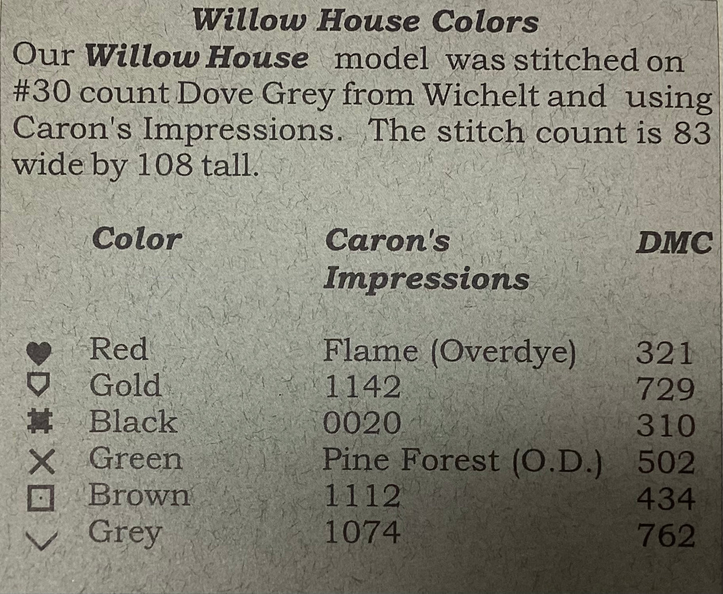 Willow House by The Workbasket