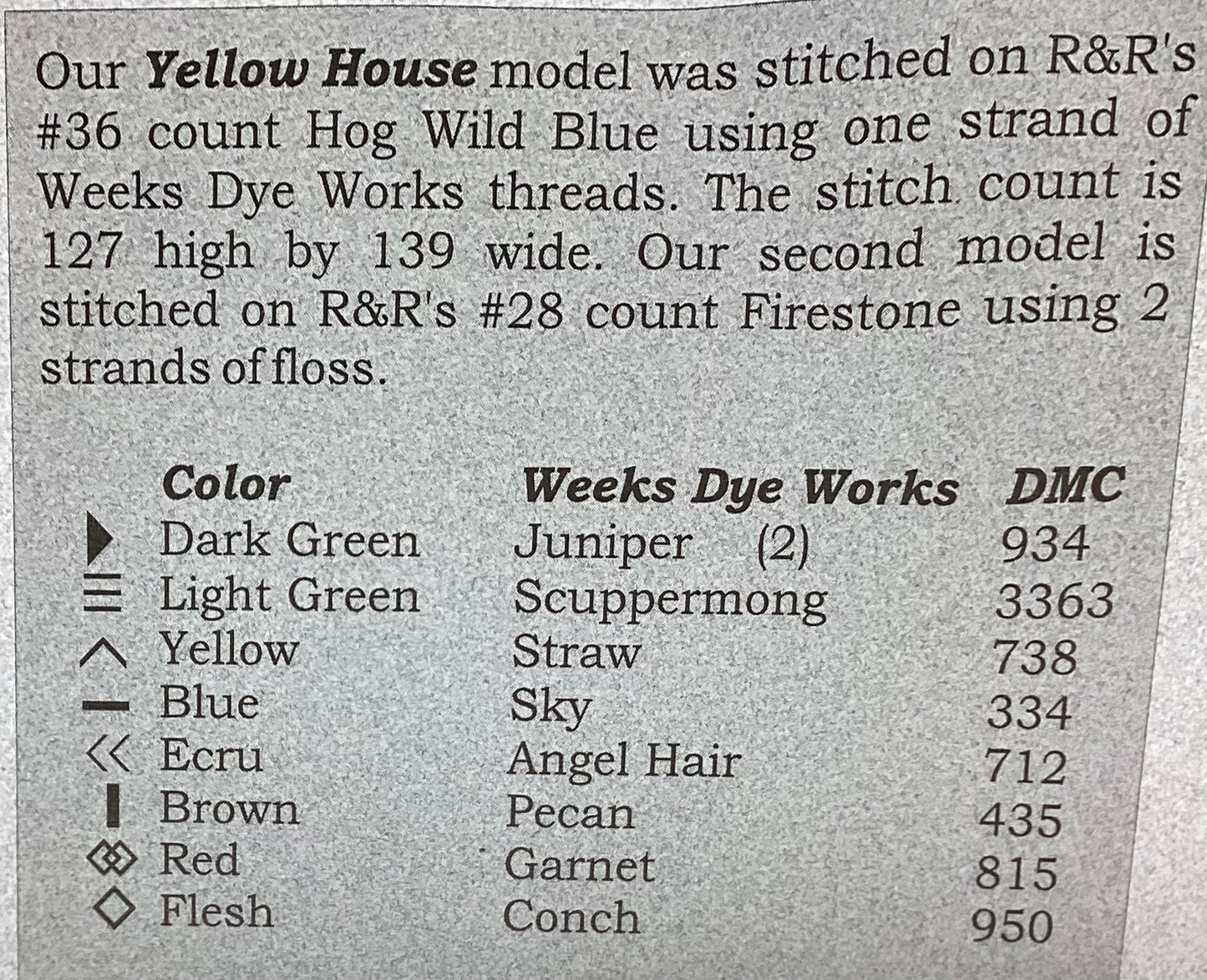 Yellow House by The Workbasket
