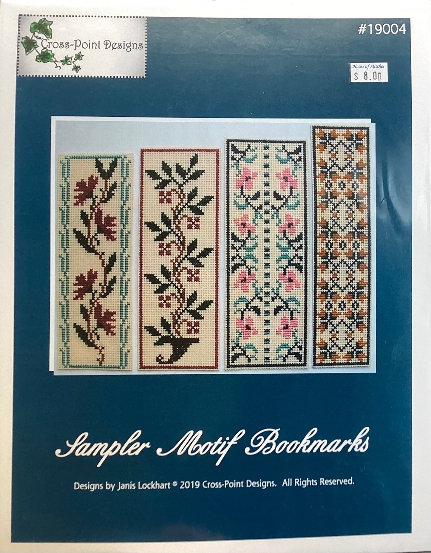 Sampler Motif Bookmarks by Cross-Point Designs