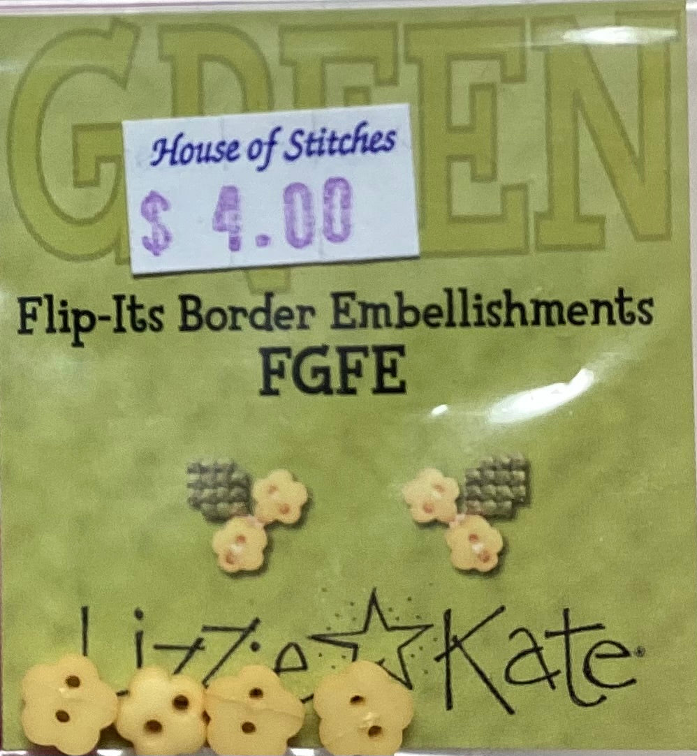 Green Flip-Its Border Embellishments by Lizzie Kate