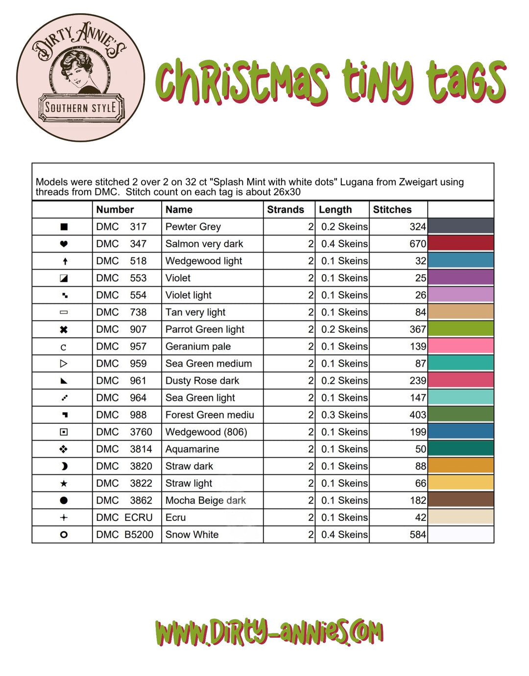 Christmas Tiny Tags by Dirty Annie