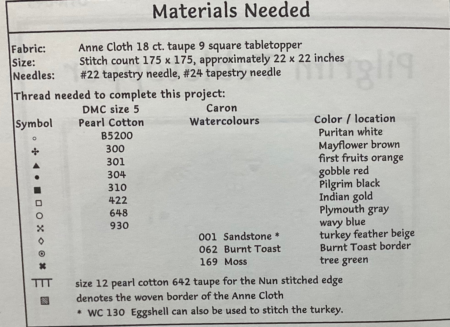 Pilgrim Tabletopper by Dutch Treat Designs