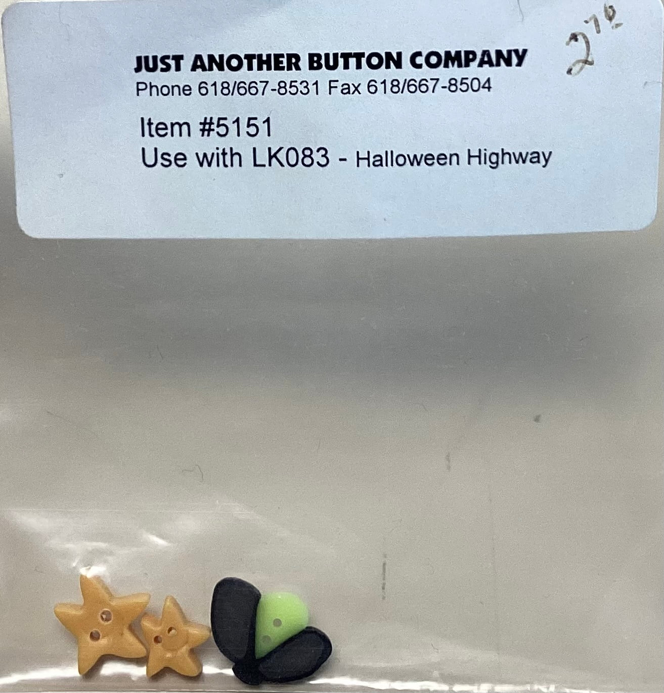 Lizzie Kate: Halloween Highway Embellishment Pack by Just Another Button Company