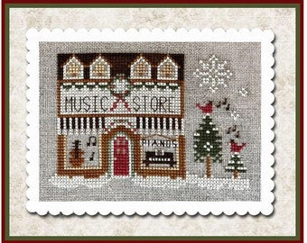 Hometown Holidays: Music Store by Little House Needleworks