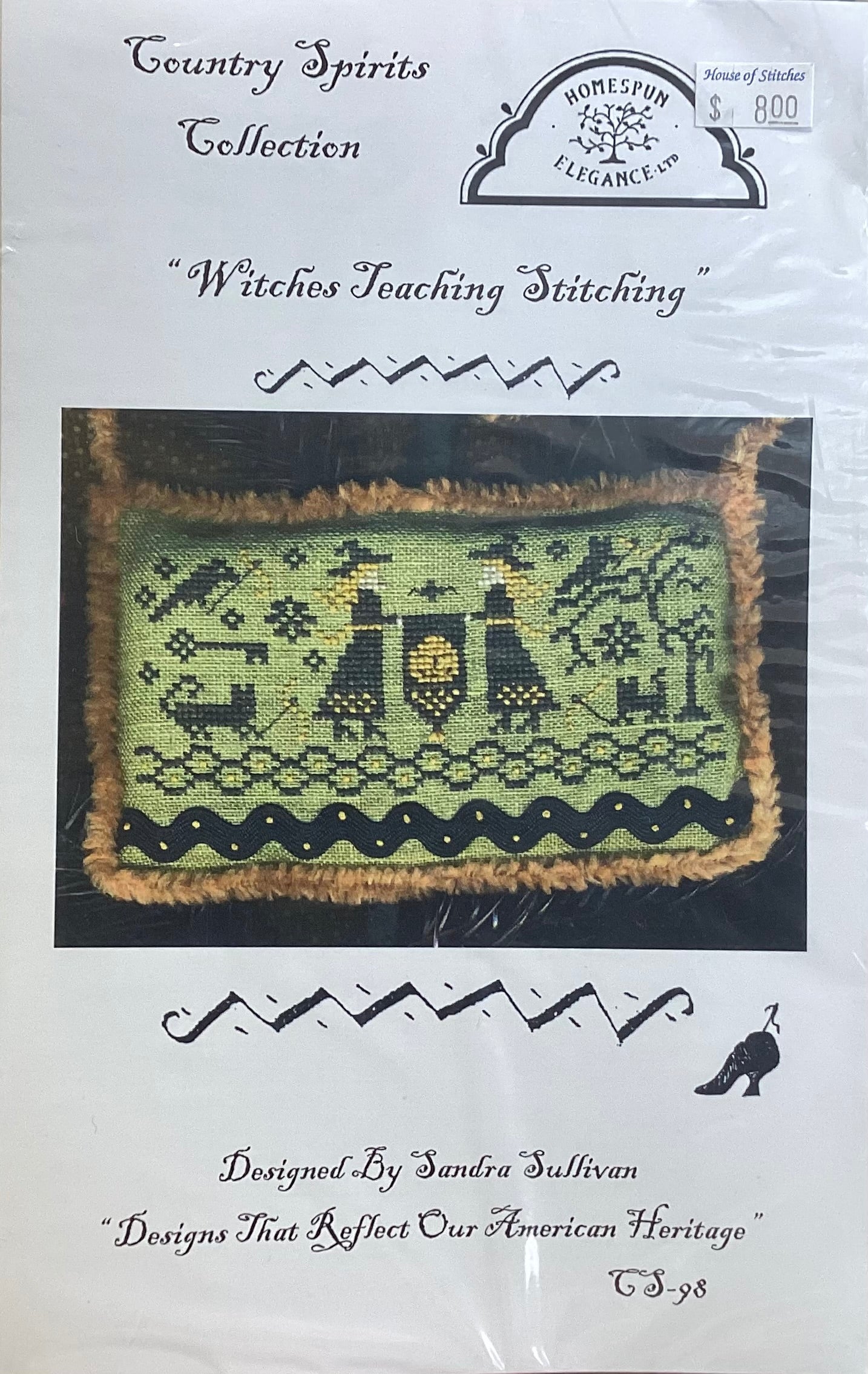 Country Spirits Collection: Witches Teaching Stitching by Homespun Elegance