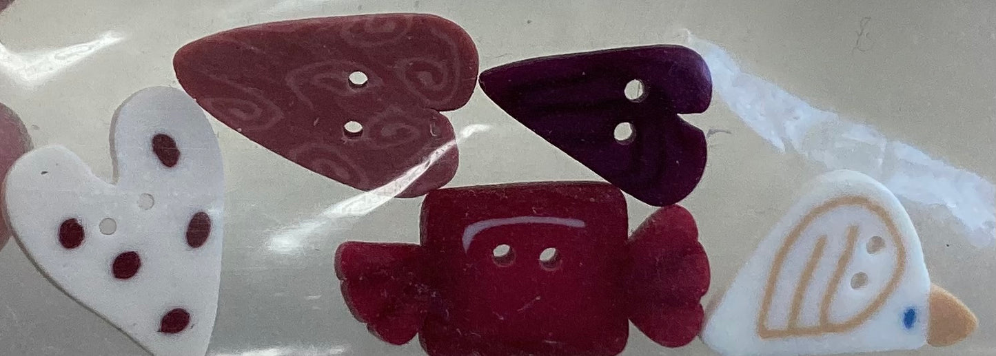 Heart in Hand Needleart: Valentine Medley Embellishment Pack by Just Another Button Company