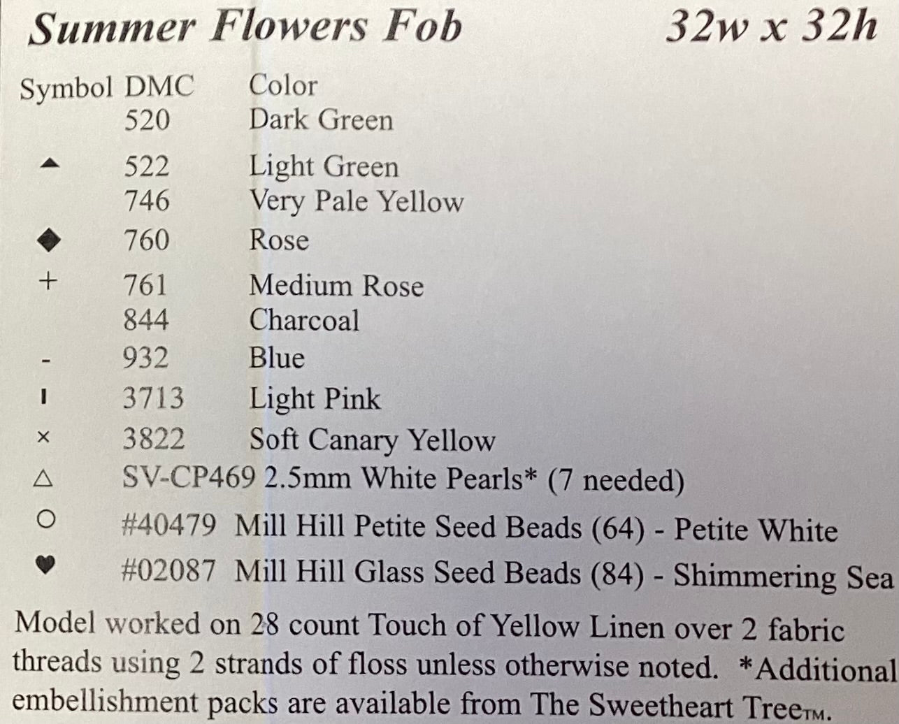 Summer Flowers Fob: Teenie Tweenie #209 by The Sweetheart Teee