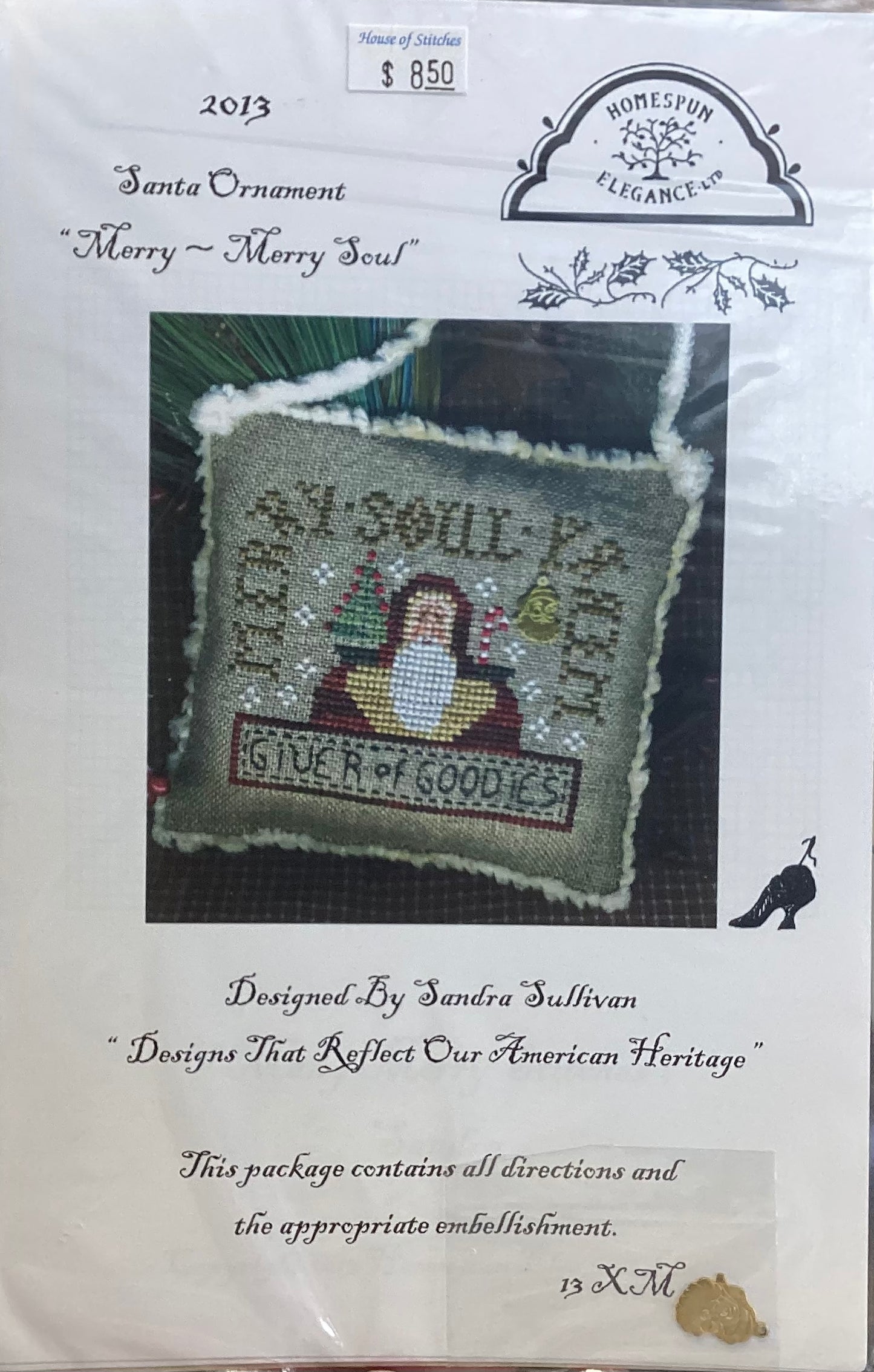 Santa Ornament 2013: Merry - Merry Soul by Homespun Elegance