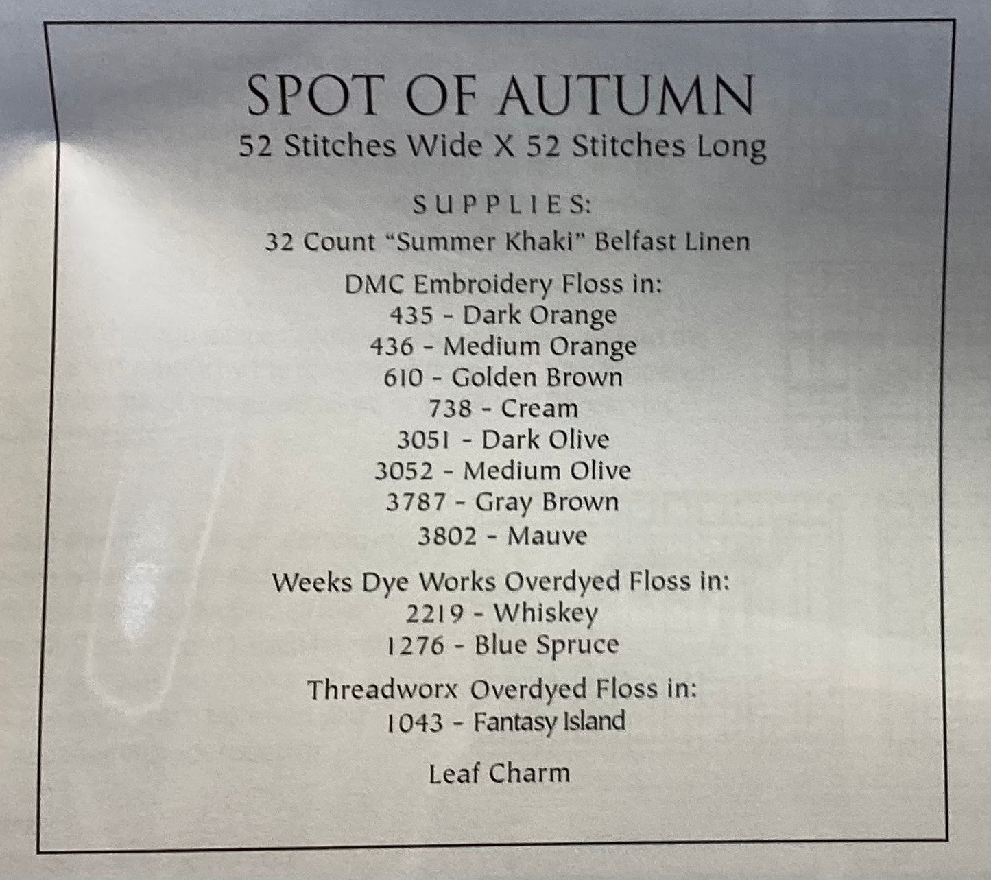 Spot of Autumn by The Drawn Thread