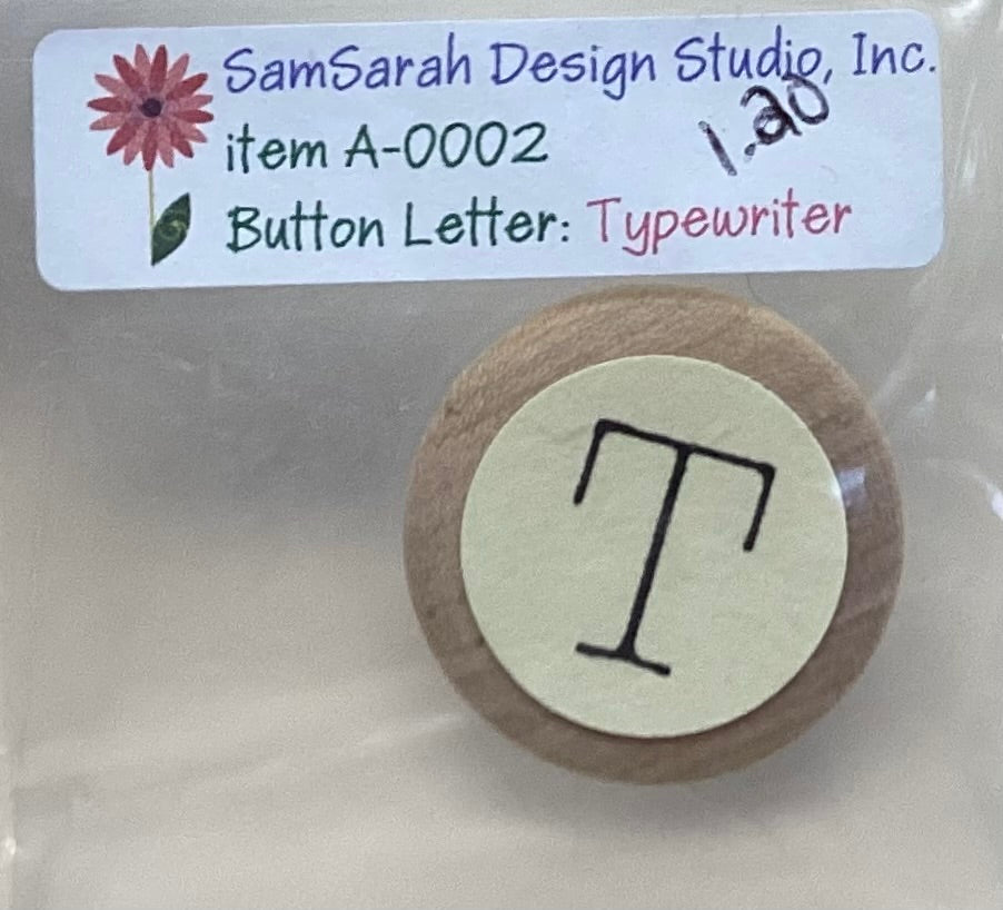 Button Letter: Typewriter ‘T’ Embellishment Pack by SamSarah Design Studio
