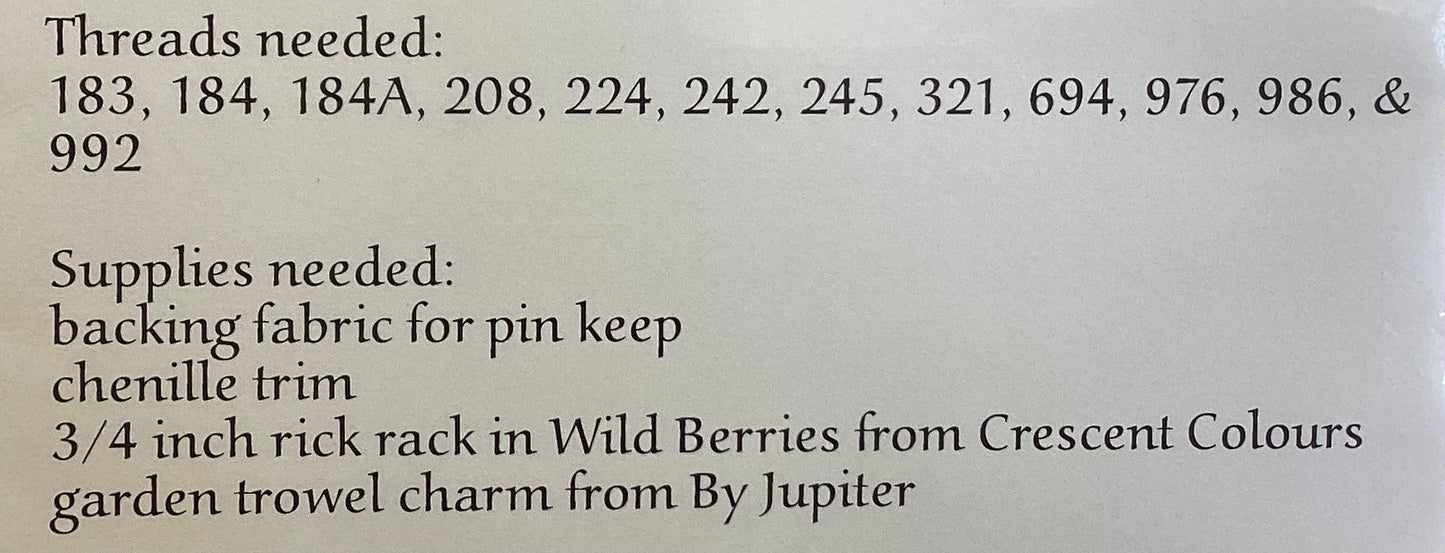 A Sampler Grows by The Scarlett House