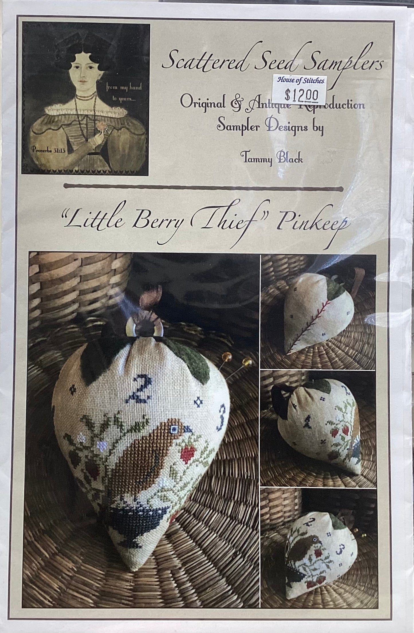 Little Berry Thief Pinkeep by Scattered Seed Samplers