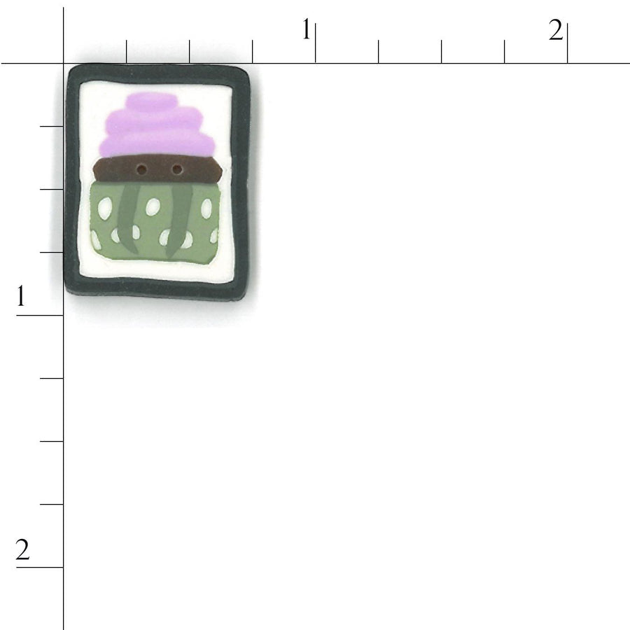 Large Cupcake Stamp Button by Just Another Button Company