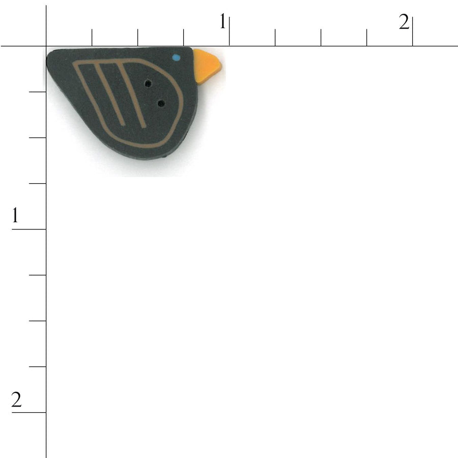 Large Black Bird Button by Just Another Button Company