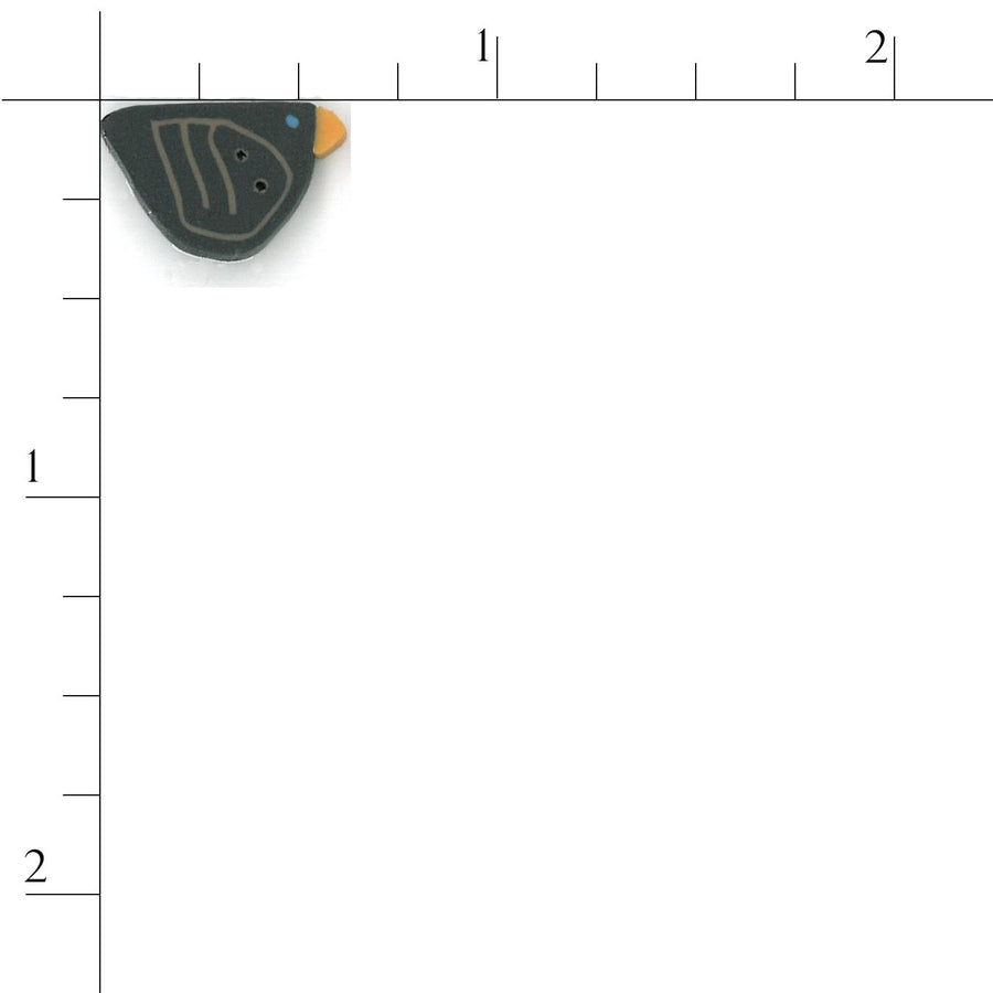 Small Black Bird Button by Just Another Button Company