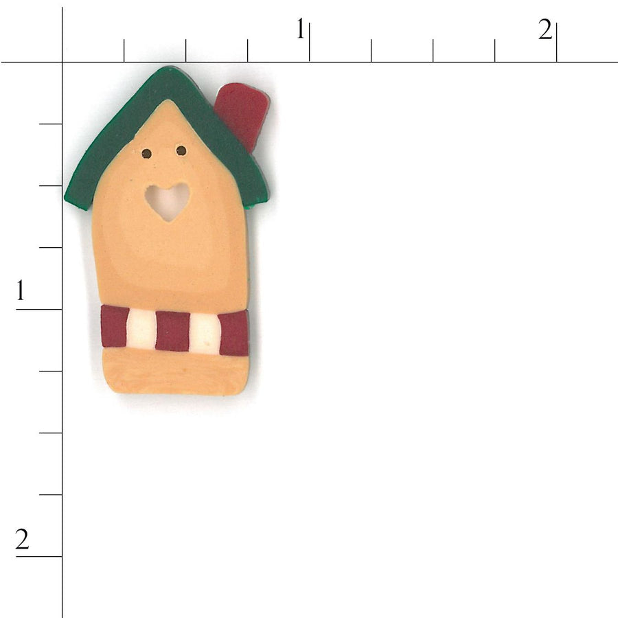 Holiday Birdhouse Button by Just Another Button Company