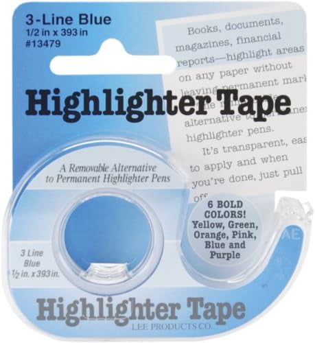 3-Line Highlighter Tape, Blue