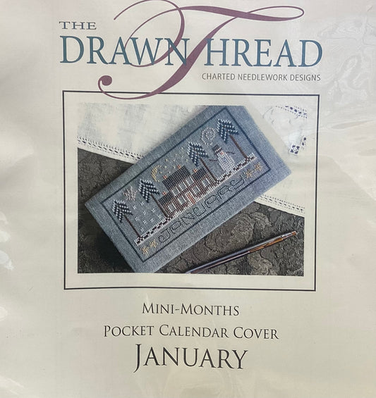 Mini-Months Pocket Calendar Cover: January by The Drawn Thread