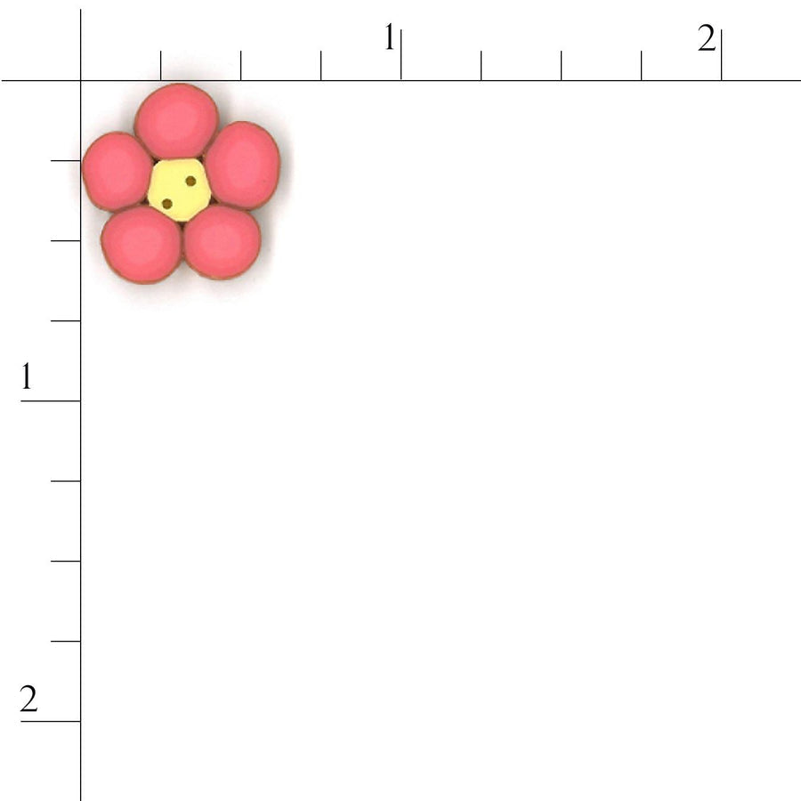 Small Pink Flower Button by Just Another Button Company