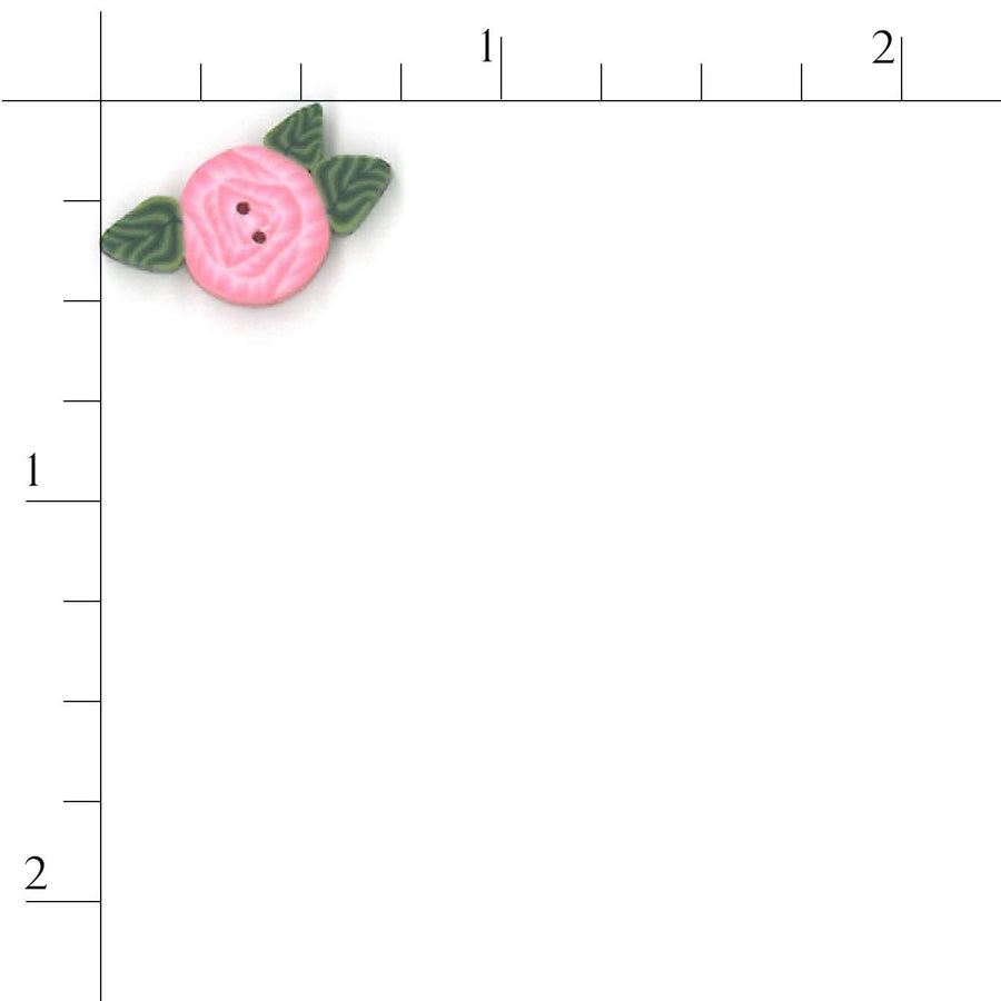 Tiny Pink Rose Button by Just Another Button Company