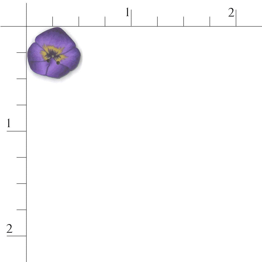 Tiny Purple Pansy Button by Just Another Button Company