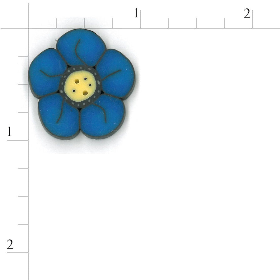 Large Royal Wildflower Button by Just Another Button Company