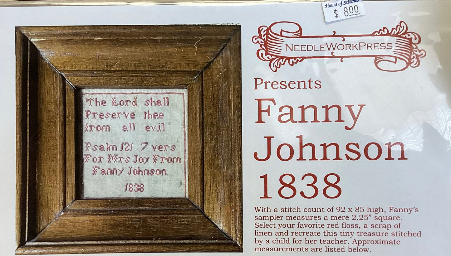 Fanny Johnson 1838 by NeedleWork Press