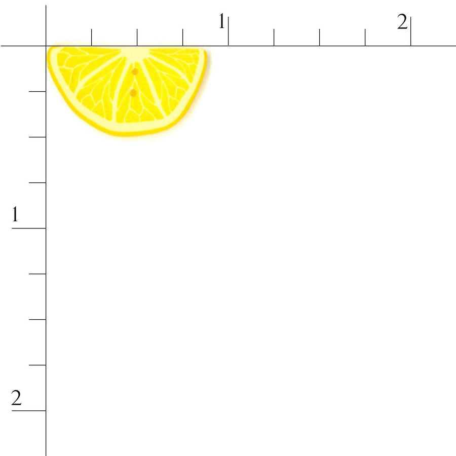 Half Lemon Slice Button by Just Another Button Company