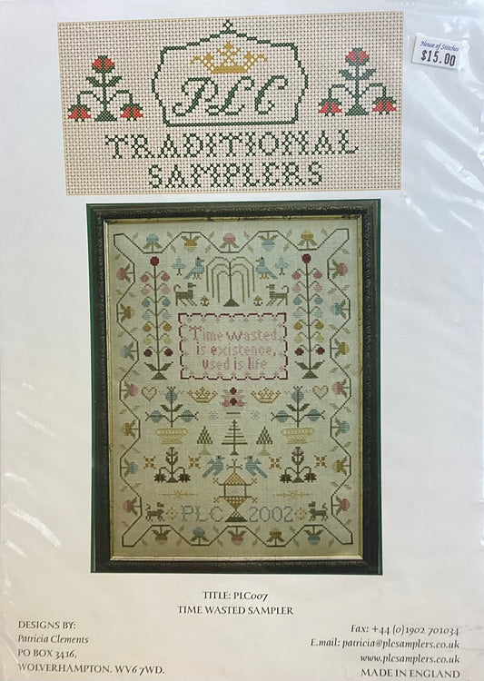 Time Wasted Sampler by Patricia Clements