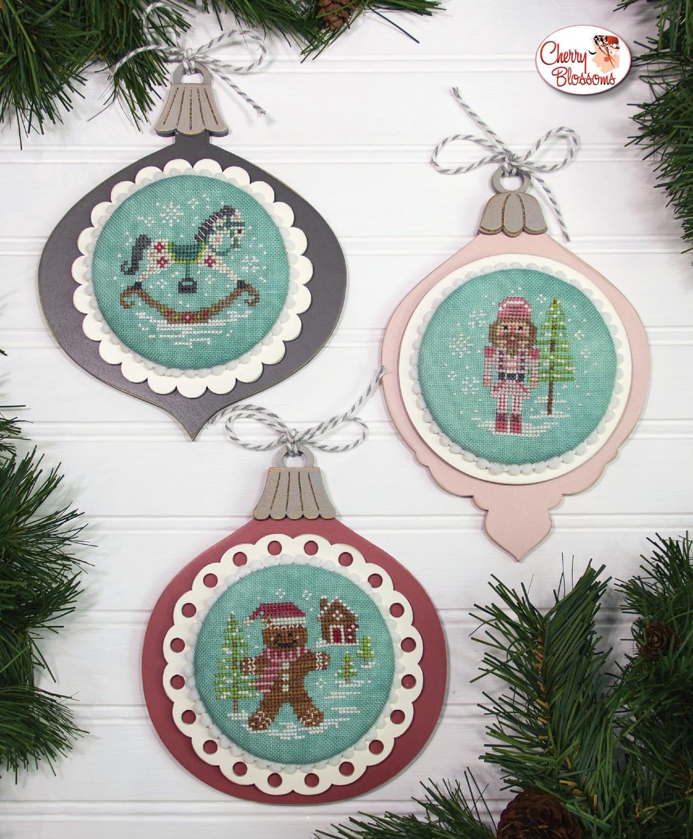 Vintage Ornaments: Set Four by Cherry Blossoms Studio