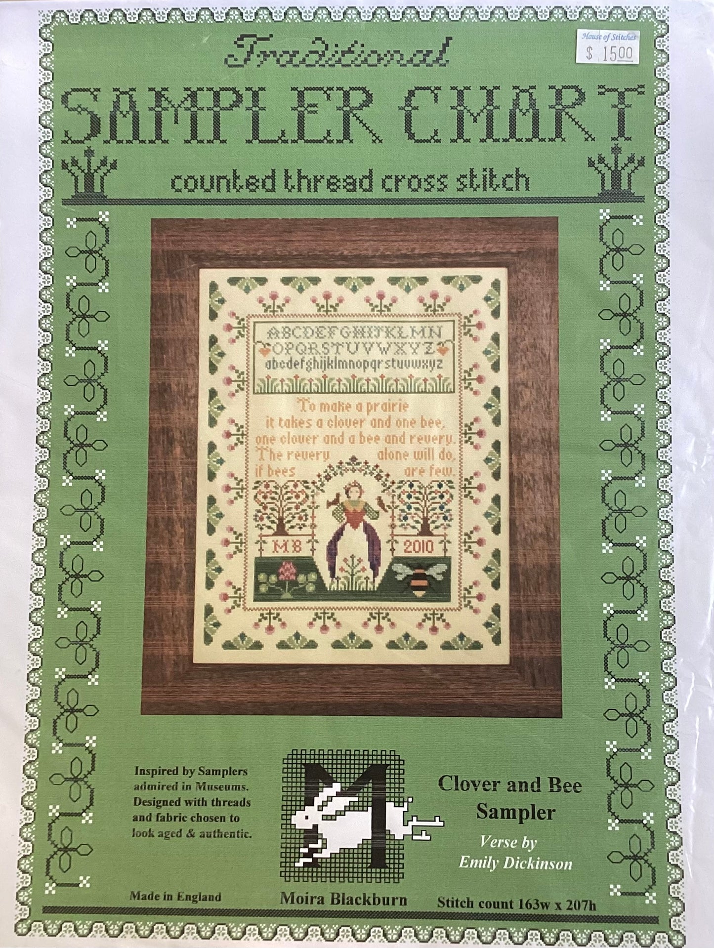 Clover and Bee Sampler by Moira Blackburn