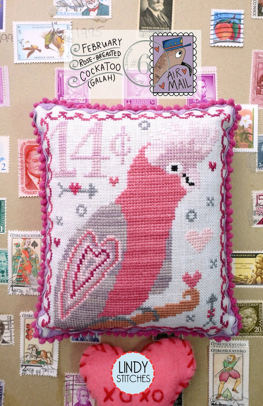 February Rose-Breasted Cockatoo (Galah) by Lindy Stitches