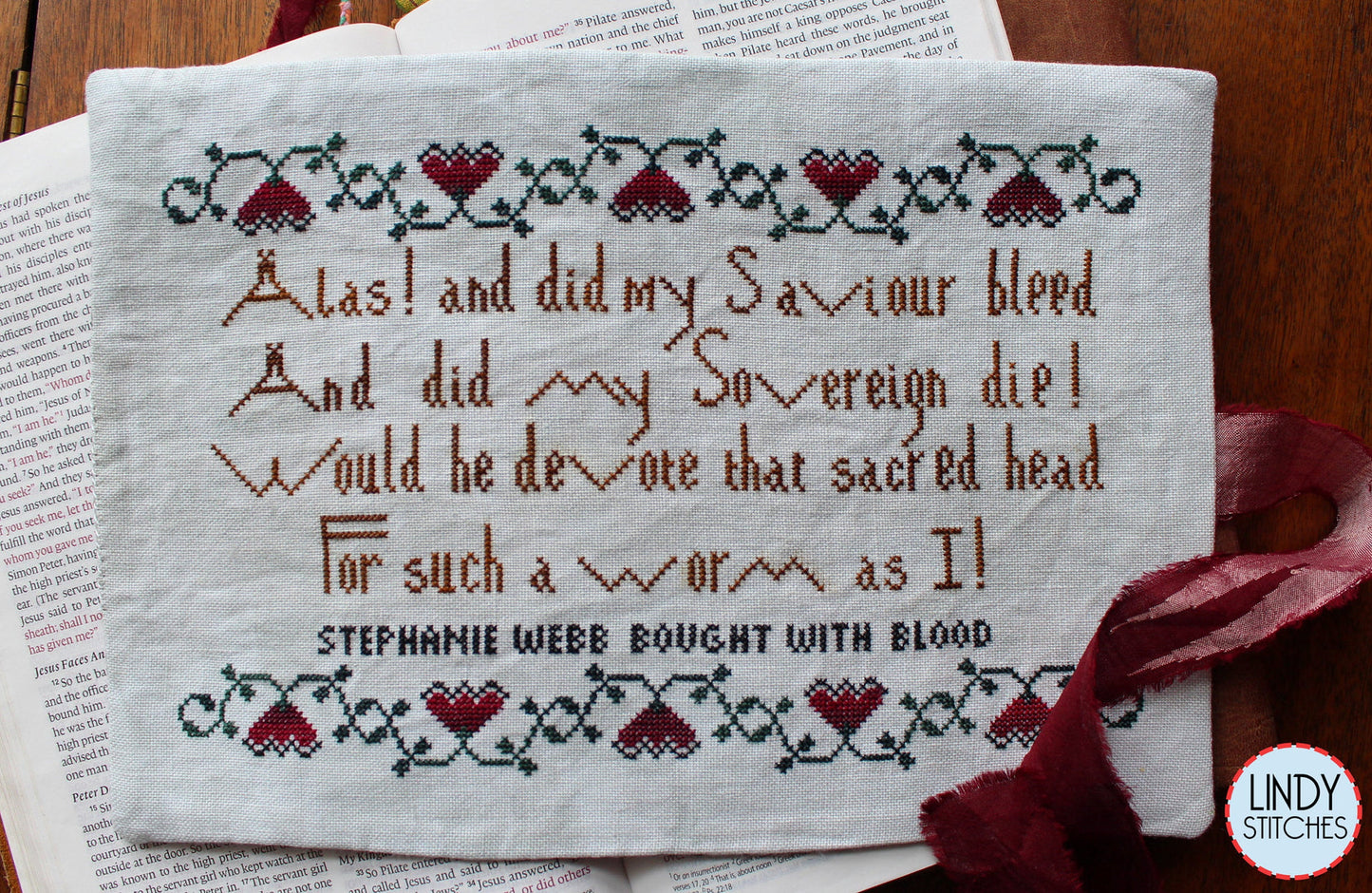 Alas and did My Saviour Bleed by Lindy Stitches