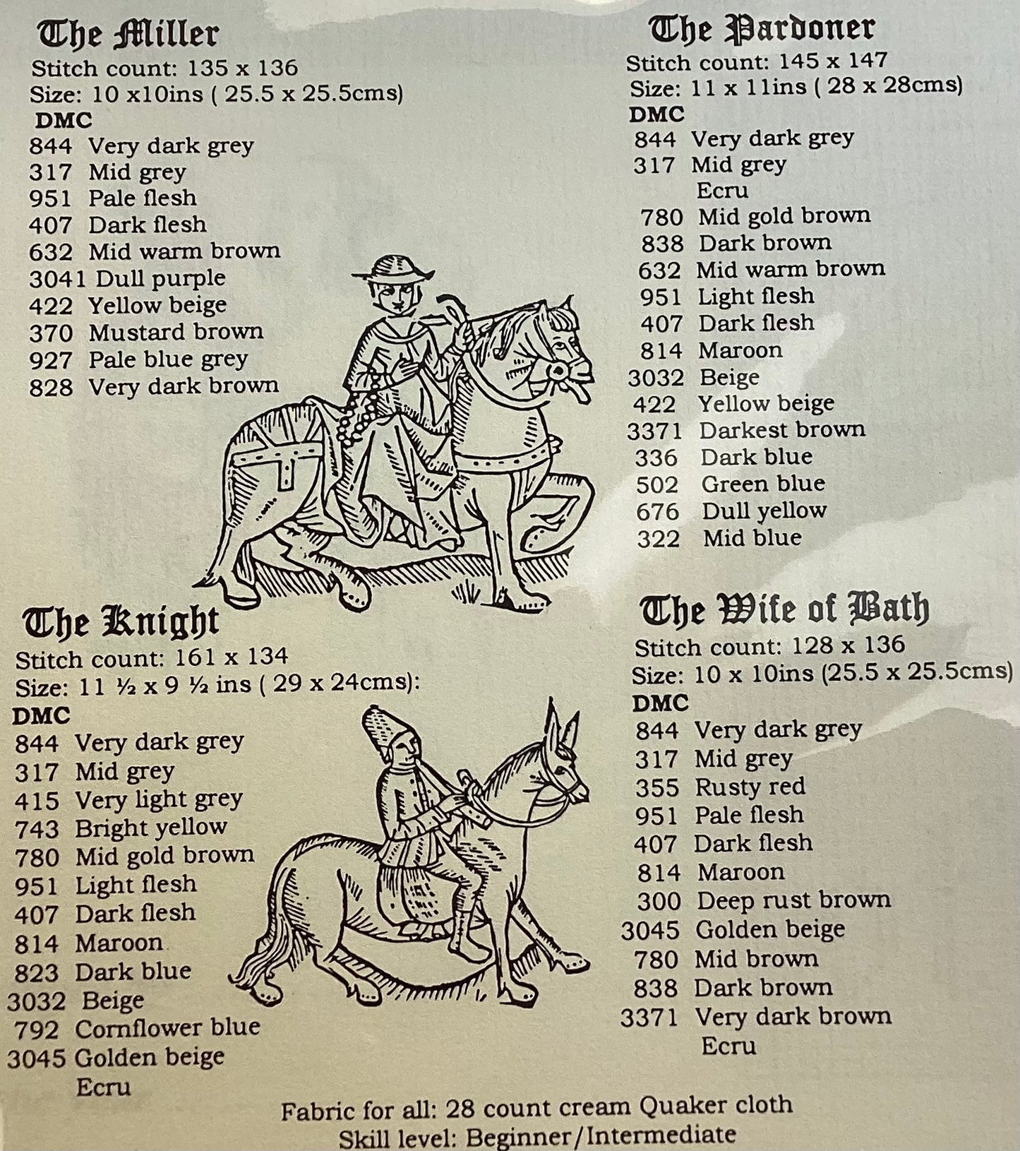 The Canterbury Tales Series by The Sampler Company