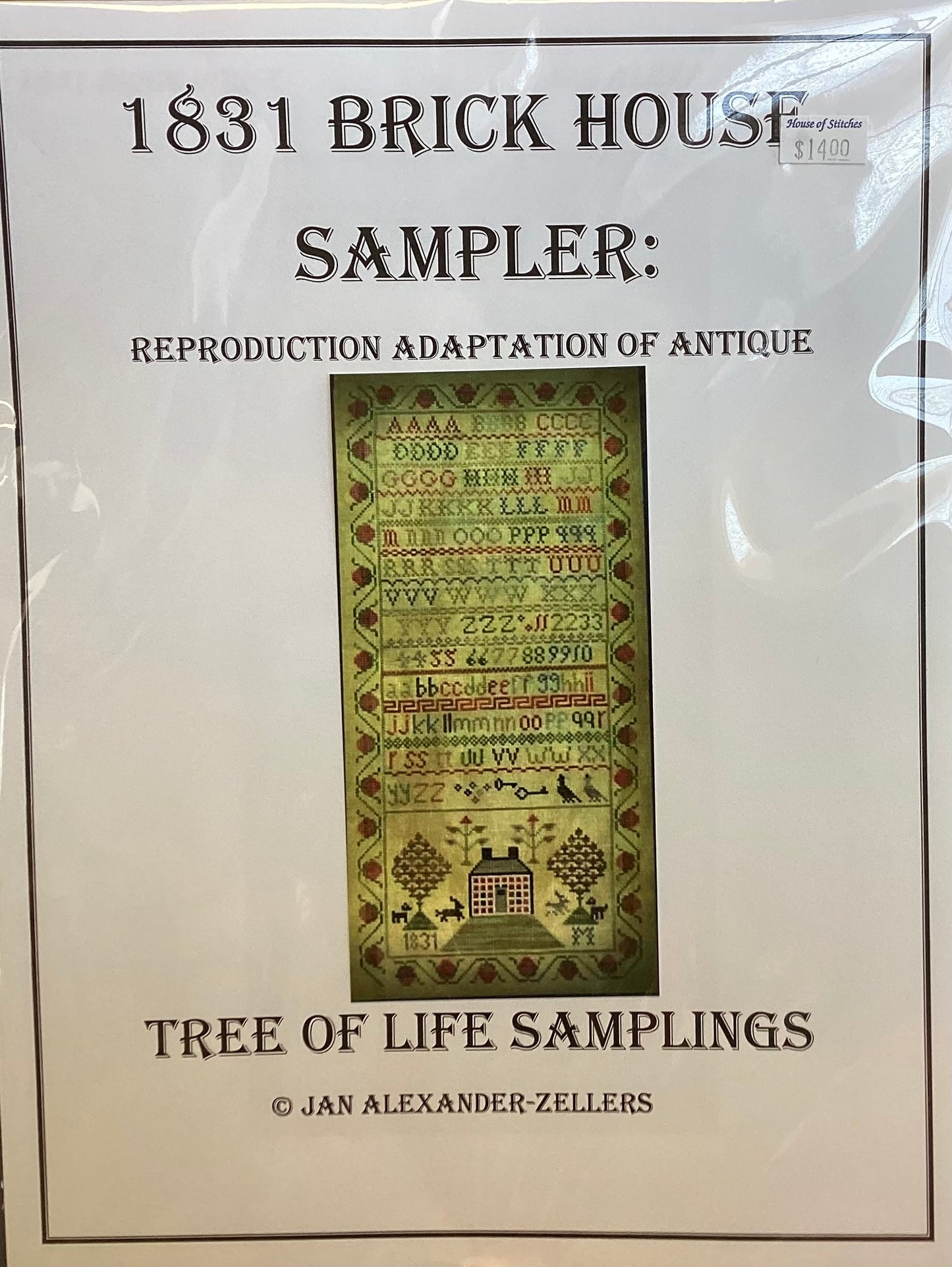 1831 Brick House Sampler by Tree of Life Samplings