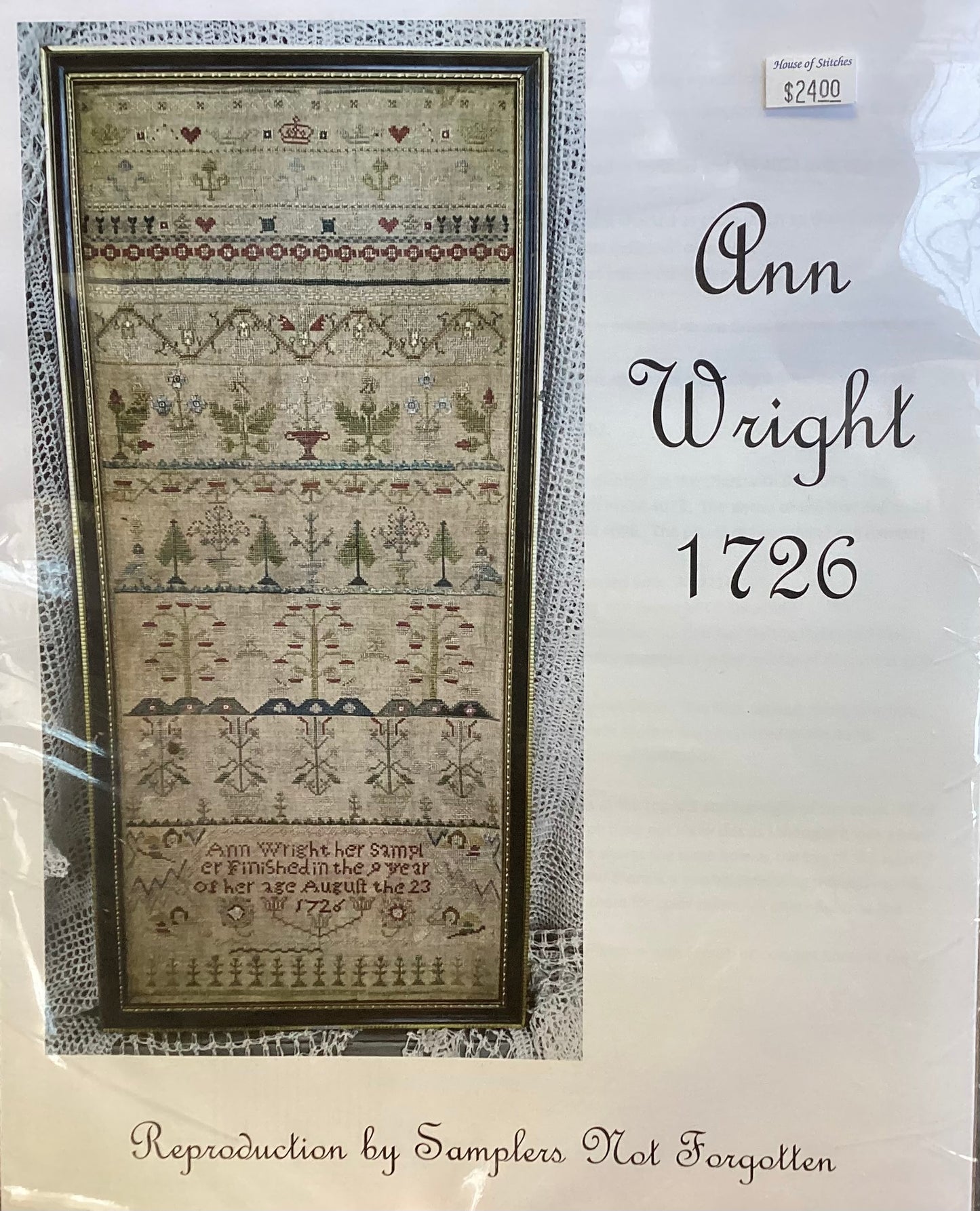 Ann Wright 1726 by Samplers Not Forgotten