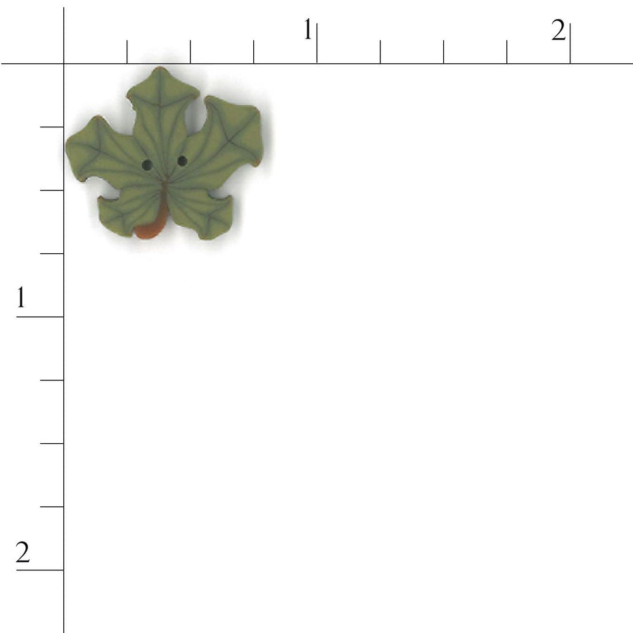 Small Pumpkin Leaf Button by Just Another Button Company