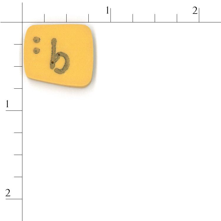 Gold Letter ‘b’ Button by Just Another Button Company