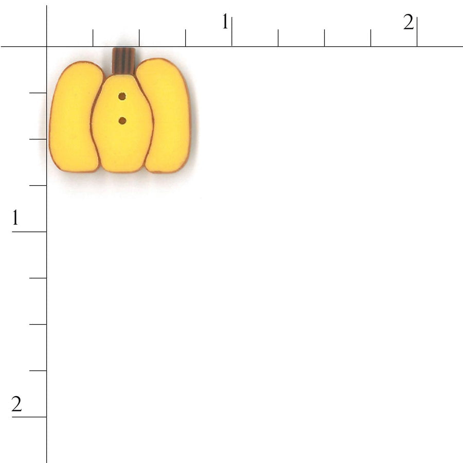 Small Yellow Pumpkin Button by Just Another Button Company