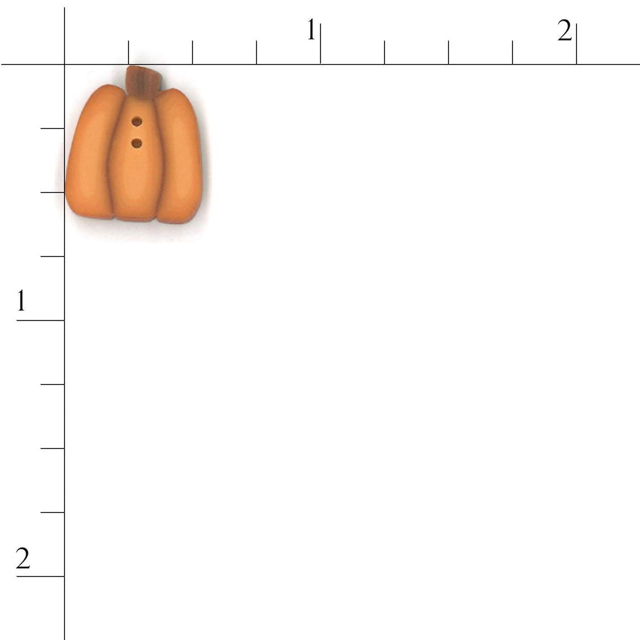 Tiny Golden Pumpkin Button by Just Another Button Company