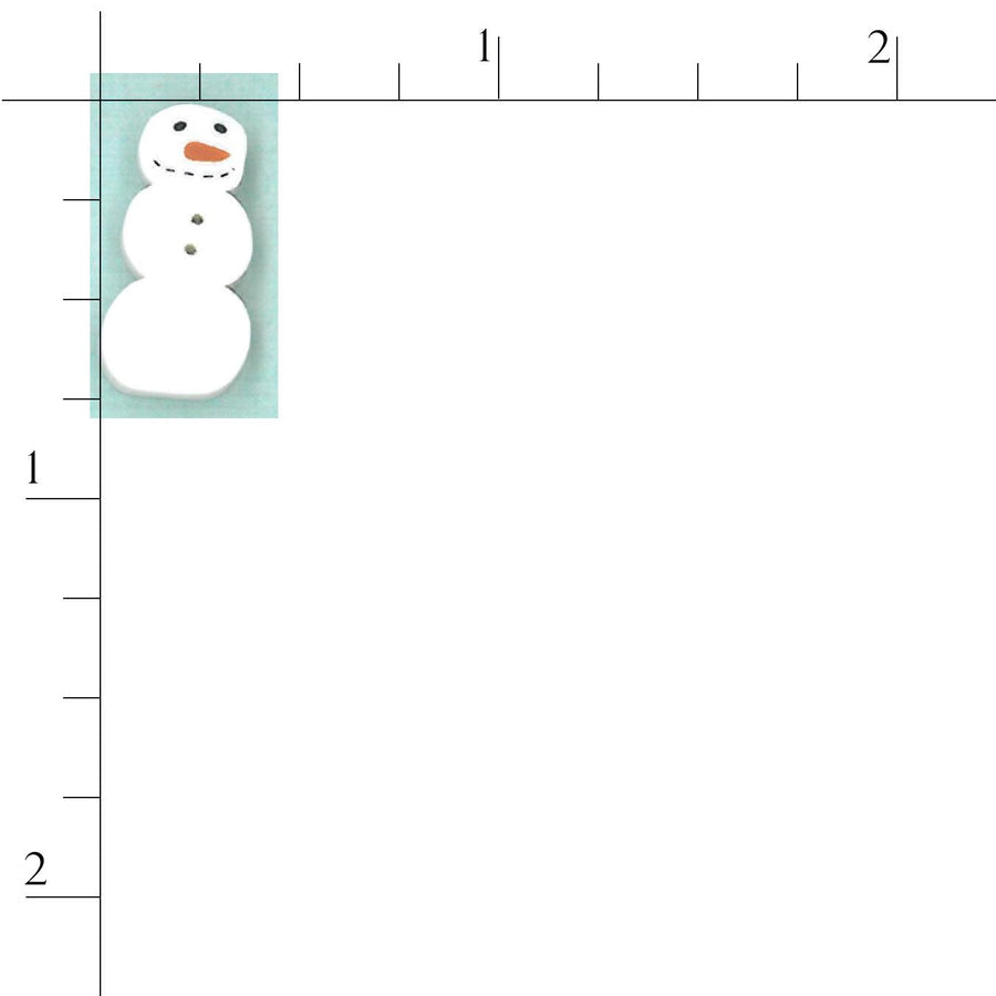 Small Primitive Snowman Button by Just Another Button Company