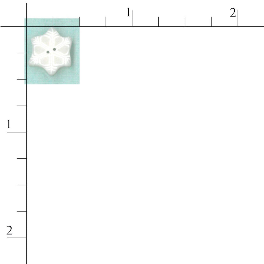 Tiny Snowflake Button by Just Another Button Company