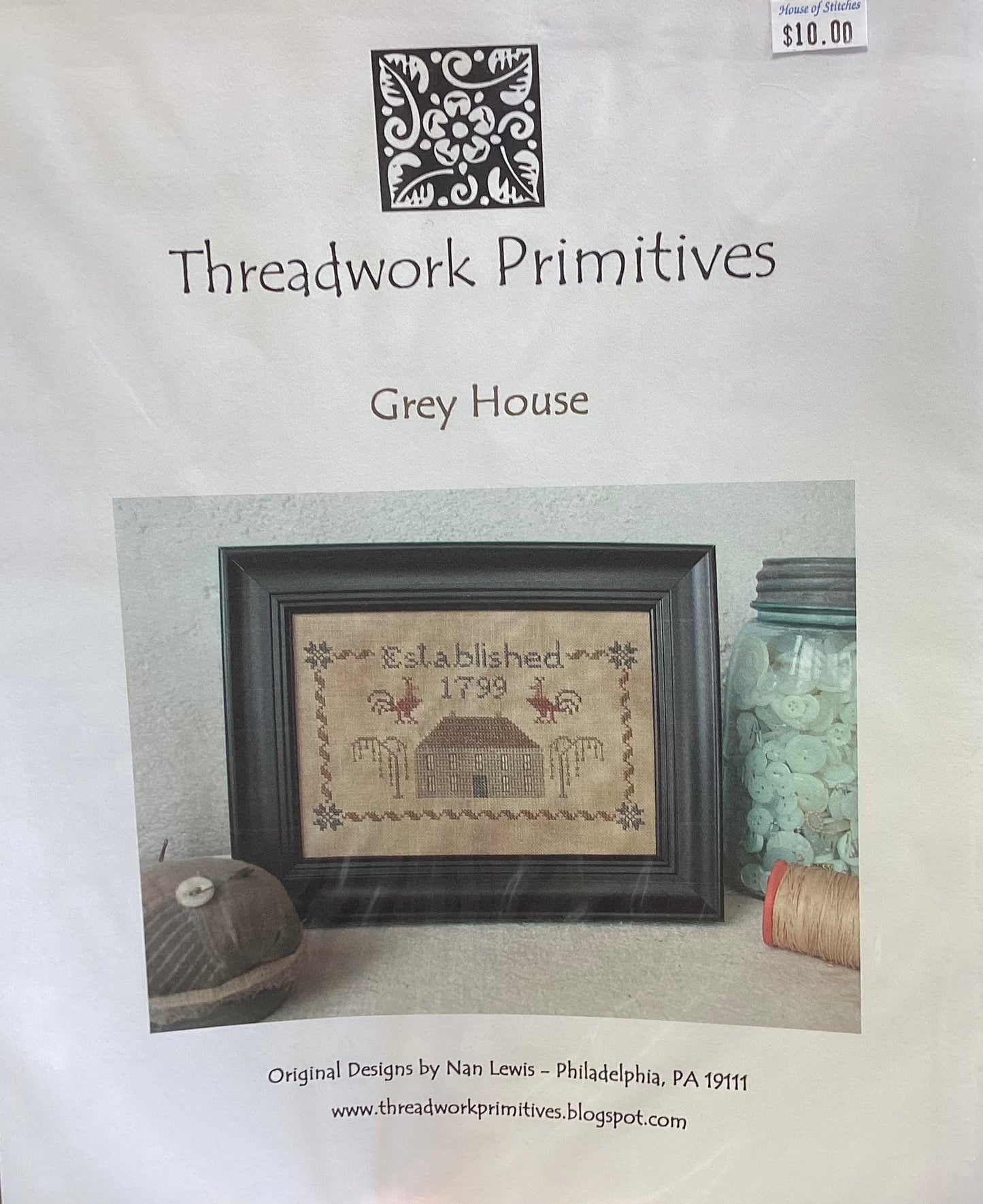 Grey House by Threadwork Primitives