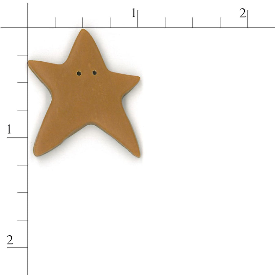 Extra Large Tarnished Gold Star Button by Just Another Button Company