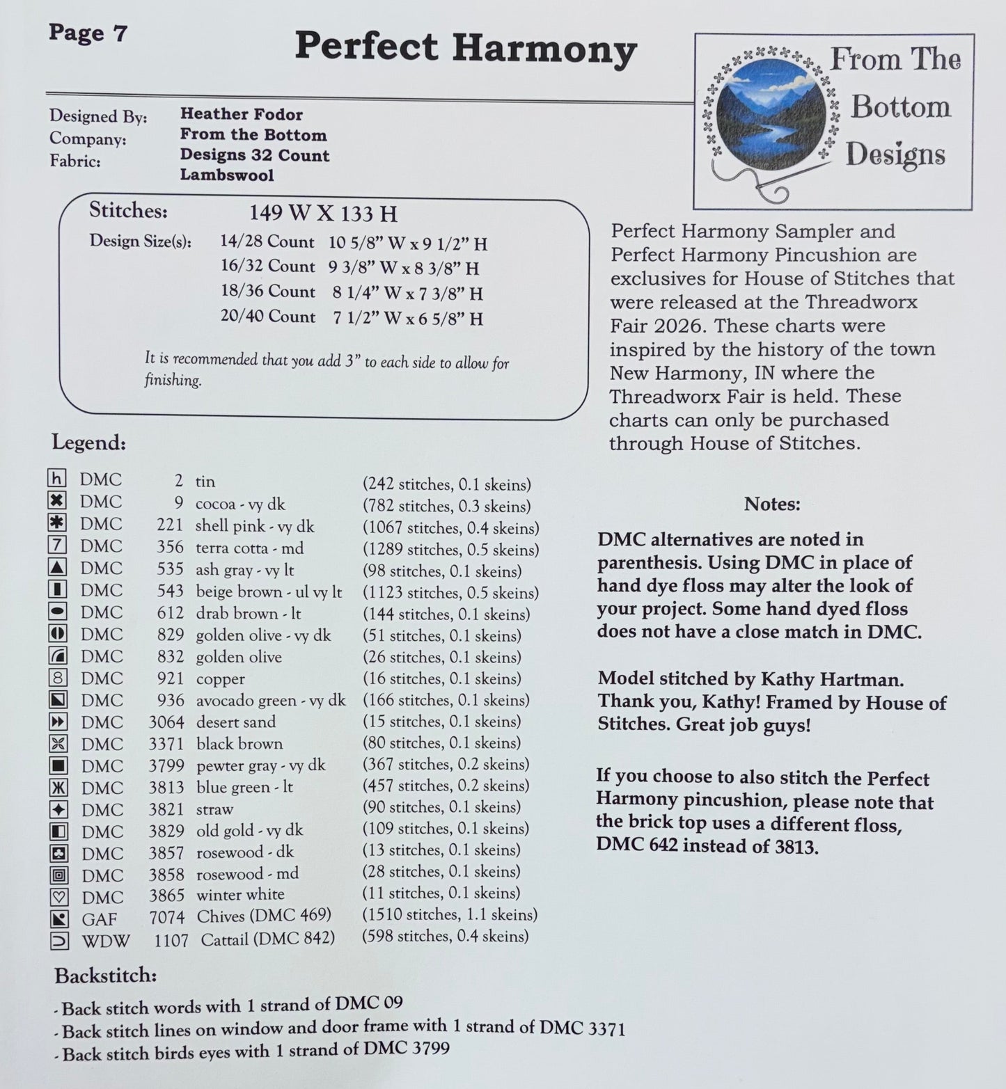 Perfect Harmony Sampler by From The Bottom Designs