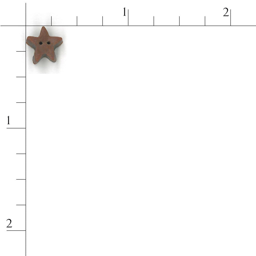 Small Creek Brown Star Button by Just Another Button Company