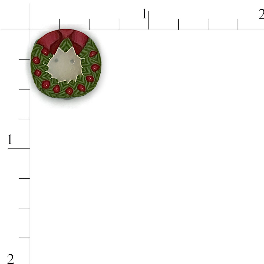 Tiny Wreath Button by Just Another Button Company